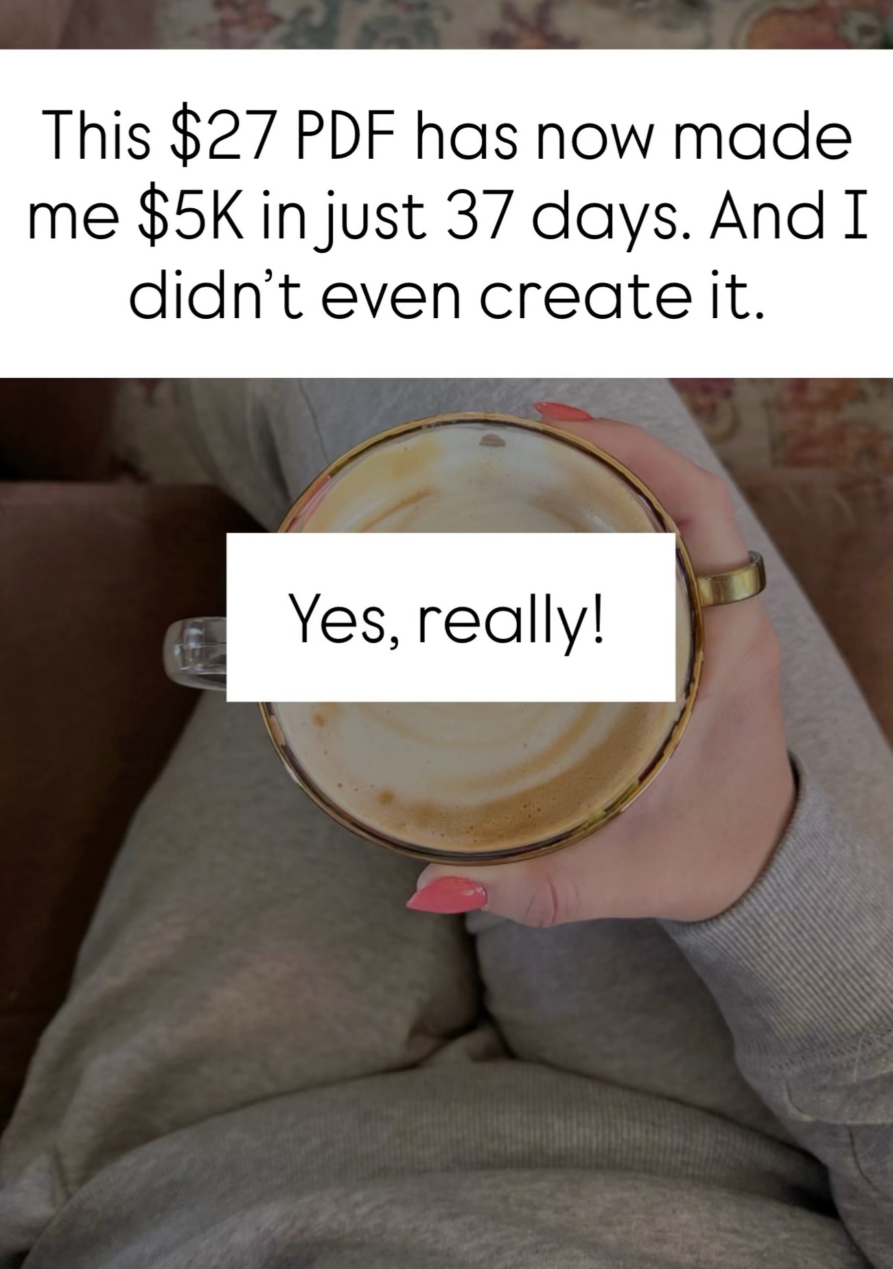 This $27 PDF has now made me $5K in just 37 days. And I didn't even create it.
